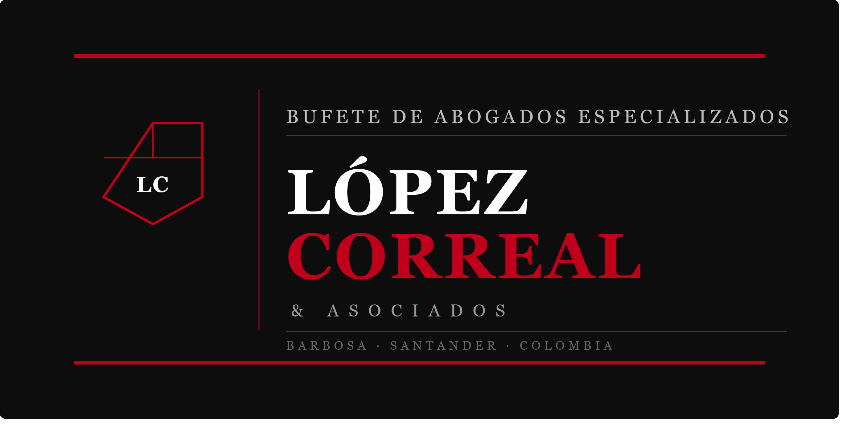 Logo oficial del Bufete de Abogados Especializados López Correal & Asociados